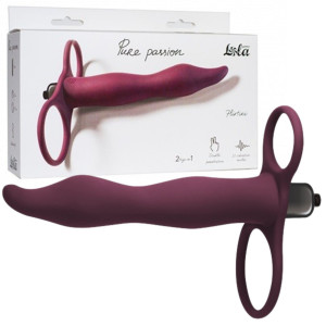 Lola Toys Samonośny Strap - on Pure Passion Flirtini, Czerwony