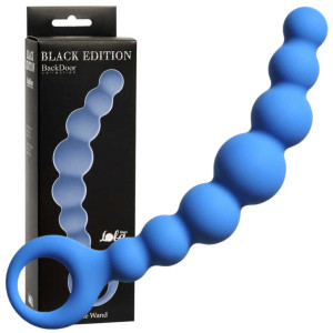 Lola Toys Anal Beards Flexible Wand Progresywny korek analny z uchwytem, Niebieski Silikonowy