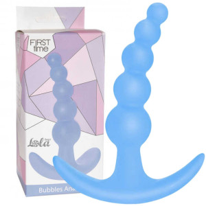 Lola Toys Bubbles Anal Plug Dyskretny korek analny - progresywny, Niebieski Silikonowy