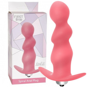 Lola Toys - Spiral Anal Plug Korek analny z wibracjami, Różowy Silikonowy