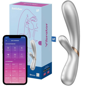 Satisfyer - Hot Lover Wibrator z króliczkiem, USB Srebrny