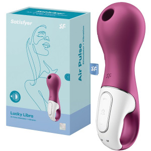 Satisfyer Stymulator ciśnieniowy - Lucky Libra, USB Bordowy