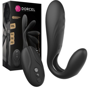 Czarny wibrator dopochwowy Multi Joy silikonowy 20 cm dyskretny wodoodporny Marc Dorcel