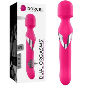DUAL ORGASMS MAGENTA Masażer Wand z rotacyjnym trzpieniem, USB Różowy
