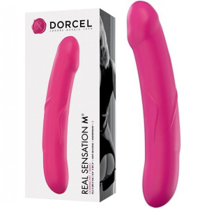 Dorcel REAL SENSATION M MAGENTA Profilowane dildo, Różowe Silikonowe