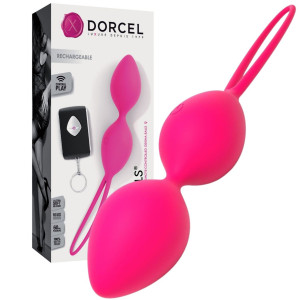 Dorcel DIVINE BALLS Wibrujące kulki gejszy na pilota, USB Różowe Silikonowe