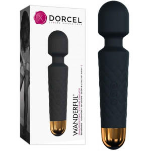 Dorcel WANDERFUL BLACK - WAND Klasyczny masażer Wand, USB Czarny Silikonowy