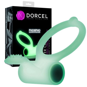 Dorcel POWER CLIT PHOSPHO Pierścień wibracyjny na penisa - świecący w ciemnośći!
