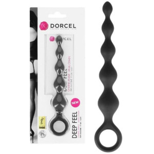 Dorcel DEEP FEEL Progresywna sonda analna z uchwytem, Czarna SIlikonowa