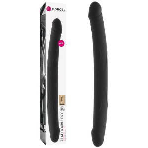 Dorcel REAL DOUBLE DO Długie dwustronne dildo, Czarne Silikonowe
