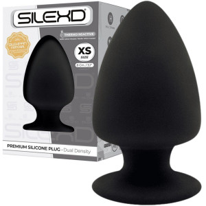 SILEXD - Plug-SD.Model 1. XS Black Box Klasyczny korek analny, Czarny Silikonowy