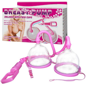 BAILE - Breast Pump Twin Cups Klasyczna pompka do piersi, Różowa