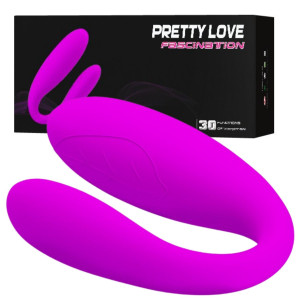 PRETTY LOVE - FASCINATION Wibrator dla par, USB Fioletowy