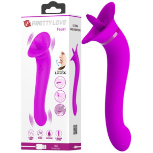 PRETTY LOVE - FAUST Stymulator łechtaczki - języczek, USB Fioletowy