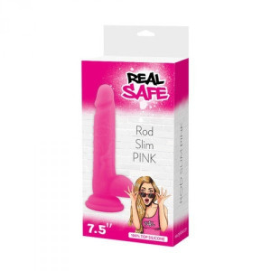 Toyz4Lovers  real safe rod Realistyczne dildo z jądrami - przyssawka, Różowe