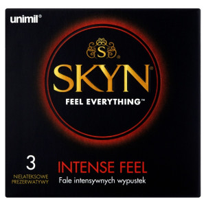 Prezerwatywy lateksowe - SKYN INTENSE FEEL - 3 sztuki - ultra cienkie - UNIMIL