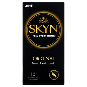 Prezerwatywy lateksowe - SKYN ORIGINAL - 10 sztuk - nawilżone - UNIMIL
