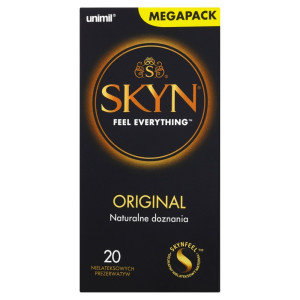 Prezerwatywy lateksowe - SKYN ORIGINAL - 20 sztuk - Nawilżone 53 mm - UNIMIL