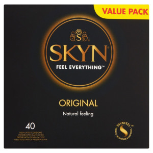 Prezerwatywy nielatateksowe - SKYN ORIGINAL - 40 sztuk -  cienkie, nawilżone - UNIMIL