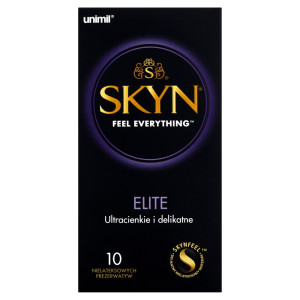 Prezerwatywy lateksowe - SKYN ELITE - 10 sztuk - ultra cienkie, nawilżone - UNIMIL