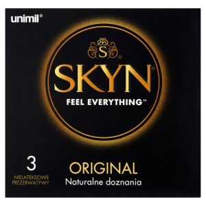 Prezerwatywy nielateksowe - SKYN ORIGINAL - 3 sztuki - nawilżone, 53 mm - UNIMIL