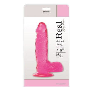 Toyz4Lovers  JELLY DILDO REAL RAPTURE 7.5" Realistyczne dildo z jądrami, PVC Różowe