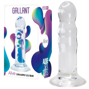 Alive Gallant Jelly S03 Realistyczne przezroczyste dildo z przyssawką