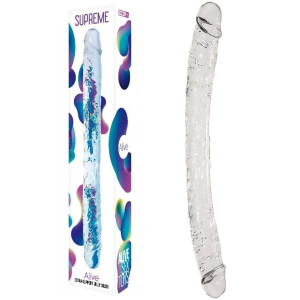 Alive Supreme Jelly SZ02 Realistyczne dwustronne dildo - Przezroczyste