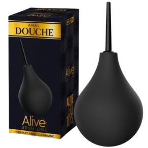 Czarny irygator do higieny intymnej - lewatywa - Alive - rozm. L