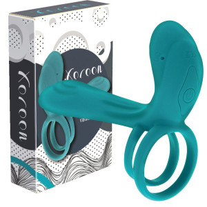 Xocoon Couples Vibrator Ring Wibrujący pierścień na penisa z opaską na jądra, USB