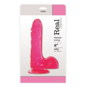 Toyz4Lovers REAL RAPTURE 8" Realistyczne grube dildo z jądrami, Różowe