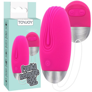 ToyJoy Funky Remote Egg Wibrujące jajeczko na pilota, USB Różowy