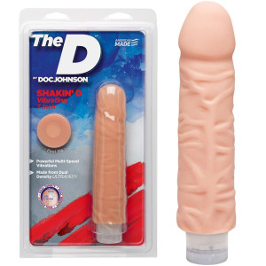Wibrator realistyczny dopochwowy Shakin Vibr Vanilla Inch cyberskóra cielisty Doc Johnson