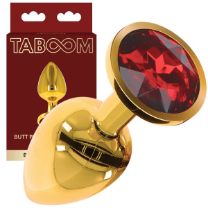 Taboom Butt Plug With Diamand Jewel M Elegancki korek analny z diamencikiem, Aluminium