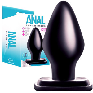 Blush ANAL ADVENTURES XXL PLUG BLACK Korek analny, Czarny