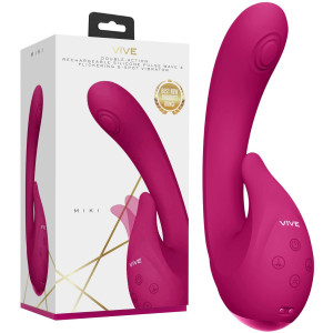Shots Miki - Pink Profilowany wibrator do symulacji punktu G, USB Fioletowy