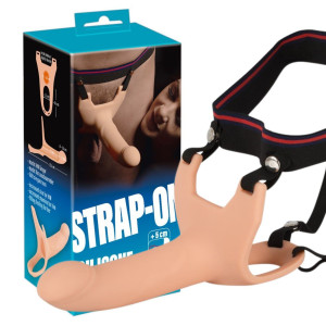 You2Toys Strap-on + 5cm medium Realistyczny z uprzężą