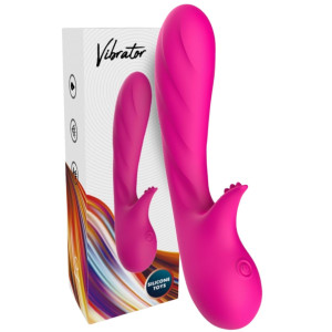 Boss Series Romance - Wibrator z króliczkiem stymulujący punkt G, USB Różowy