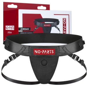 No-Parts - Jordan Adjustable Strap-On Harness - Uprząż do Strap-On, Czarna