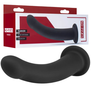 No-Parts - Parker Dildo 19.5 cm - Black - Dildo do Strap-On, Czarne Silikonowe