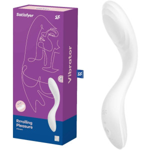 Satisfyer Rrrolling Pleasure - Designerski wibrator do stymulacji punktu G, USB Biały