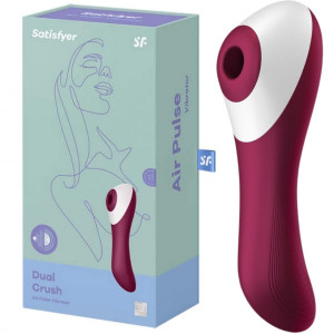Satisfyer Dual Crush - Ciśnieniowy stymulator łechtaczki, USB Bordowy