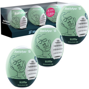 Satisfyer Eggs (set of 3 Riffle) - Zestaw jajeczek-masturbatorów - 3 szt.