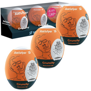 Satisfyer Eggs (set of 3 Crunchy) - Zestaw jajeczek-masturbatorów - 3 szt.