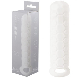 Lola Games Penis sleeve Homme Long White for 11-15cm - Nakładka na penisa, TPE Biała