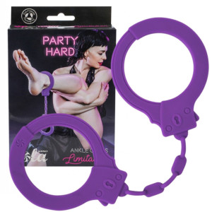 Silicone Leggings Party Hard Limitation Silikonowe kajdanki na kostki, Fioletowe