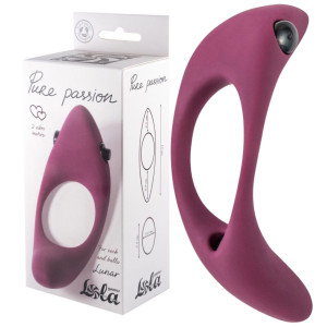 Lola Toys Erection Vibroring Pure Passion Lunar Wine Red - Wibrujący pierścień erekcyjny