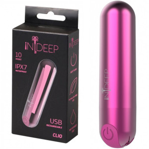 Indeep Magenta Klasyczny wibrujący pocisk na USB, Różowy