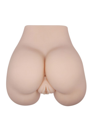 Fat Ass Fucker Vibr. Realistyczny masturbator z cyber skóry, Cielisty