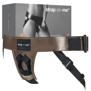 Strap-on-me LEATHERETTE HARNESS CURIOUS - Uprząż do Strap-On, Czarna